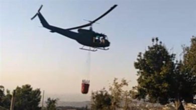 Photo of طوافة للجيش تساعد في إخماد حريق الضنية قبل تمدده