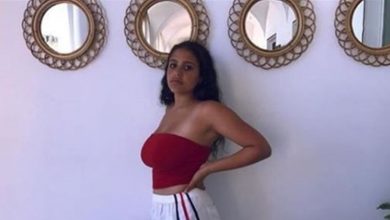 Photo of طريقة أكل جنا عمرو دياب تسرق الأضواء من جرأة ملابسها (صور)
