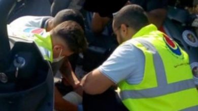 Photo of الدفاع المدني أسعف جريحين جراء حادث سير على طريق عام طيردبا