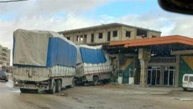 Photo of بالصّورة: شاحنة تجتاح مبنى!