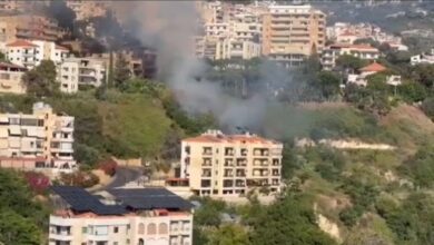 Photo of بالفيديو: حريق حرج قرب مستشفى كمال جنبلاط في مدينة الشويفات