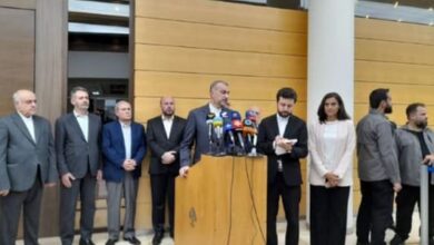 Photo of عبد اللهيان من مطار بيروت: جرائم الحرب ضد فلسطين وغزة ستلقى ردًّا