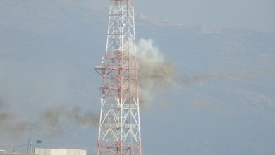 Photo of بالصّور: إندلاع النيران في موقع المطلة
